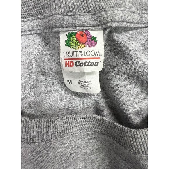 But First Coffee Graphic Gray T-Shirt Medium Fruit Of The Loom HD Cotton Blend U - Picture 4 of 4